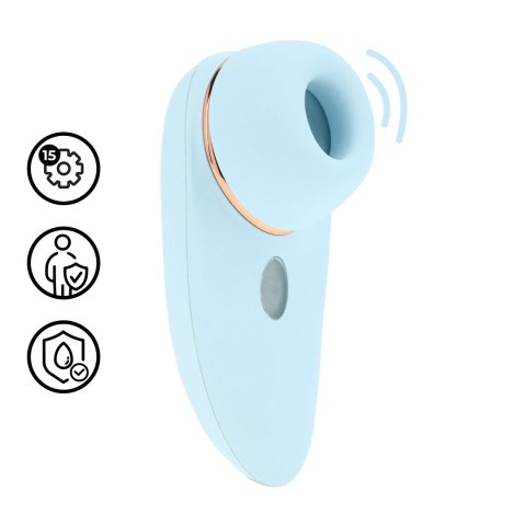 Aurie AirTap Vibrator Blue - 2 wymienne końcowki, 15 trybow pracy