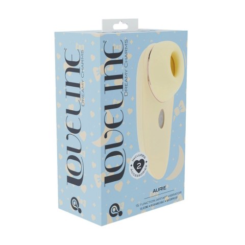 Aurie AirTap Vibrator żołty - 2 wymienne głowice, 15 trybow pracy