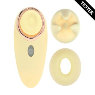 Aurie AirTap Vibrator żołty - 2 wymienne końcowki, tester, 15 trybow