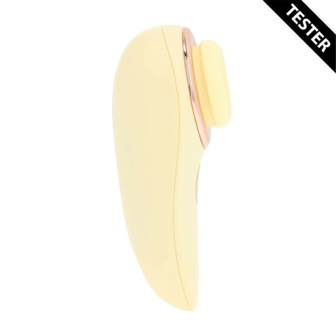 Aurie AirTap Vibrator żołty - 2 wymienne końcowki, tester, 15 trybow