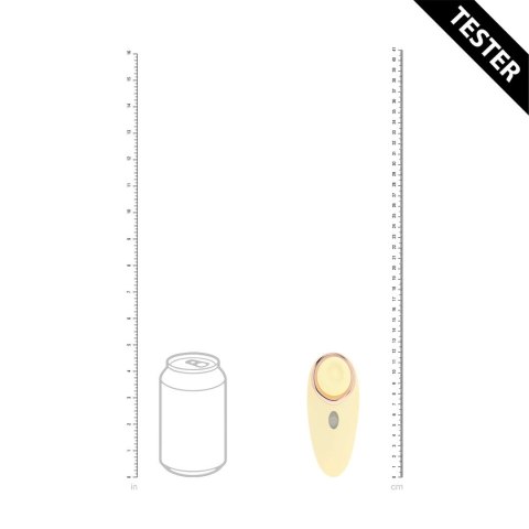 Aurie AirTap Vibrator żołty - 2 wymienne końcowki, tester, 15 trybow