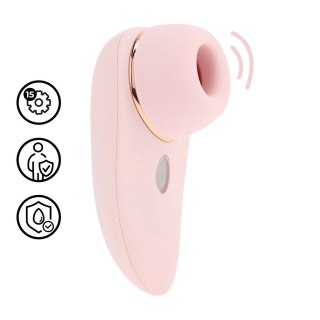 Aurie AirTap Wibrator z 2 wymiennymi końcowkami, rożowy, 15 trybow