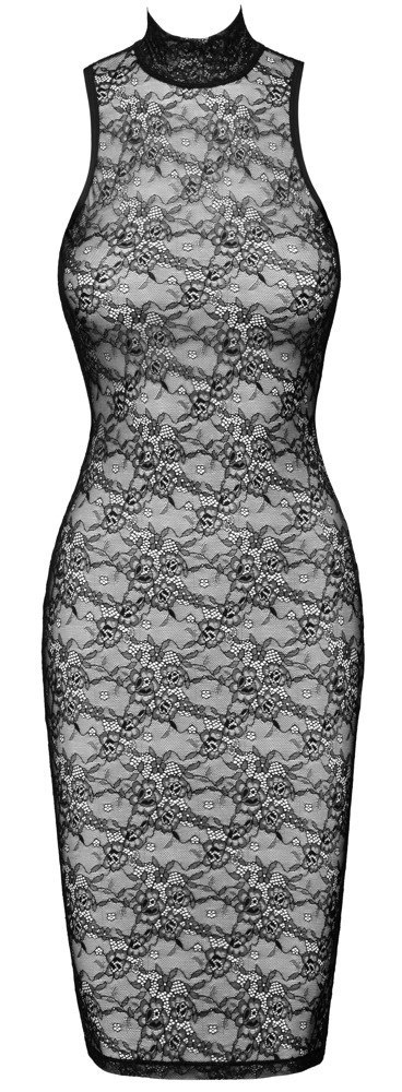 Cottelli LINGERIE Lace Dress L czarna sukienka koronkowa bez rękawow