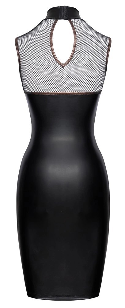 Cottelli PARTY Dress Net XL - Sukienka matowa z siateczką, XL