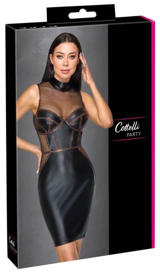 Cottelli PARTY Dress Net M - Sukienka z matowym wykończeniem i siateczką