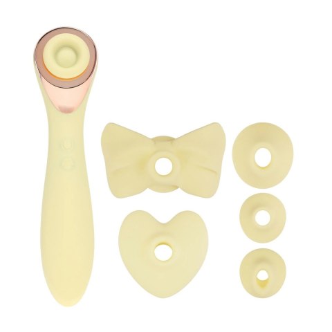 Darling AirTap Wand Vibrator 5 końcowek żołty wielofunkcyjny