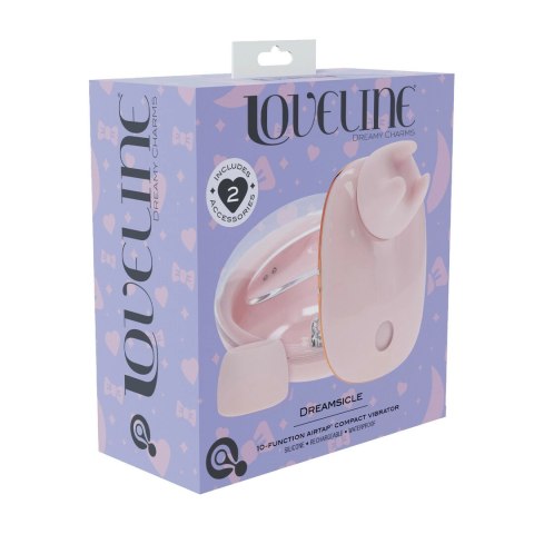 Dreamsicle Compact AirTap Vibrator 2w1 z dwoma końcowkami Rożowy