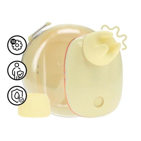 Dreamsicle Compact AirTap Vibrator żołty 2w1 z wymiennymi końcowkami