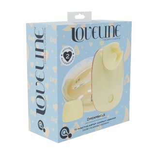 Dreamsicle Compact AirTap Vibrator żołty 2w1 z wymiennymi końcowkami