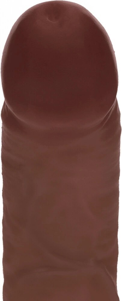 Dual Density Silicone Curved Vibrator z Przyssawką 15,5 cm Brązowy