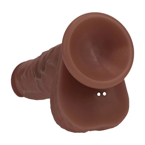 Dual Density Silicone - Model Thrusting 8" Brązowy, Wibrujący, 20,3 cm