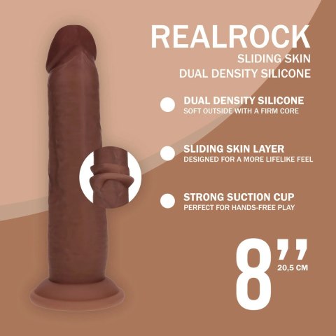 Dual Density Silicone Sliding Skin 20,5 cm brązowy - model anatomiczny