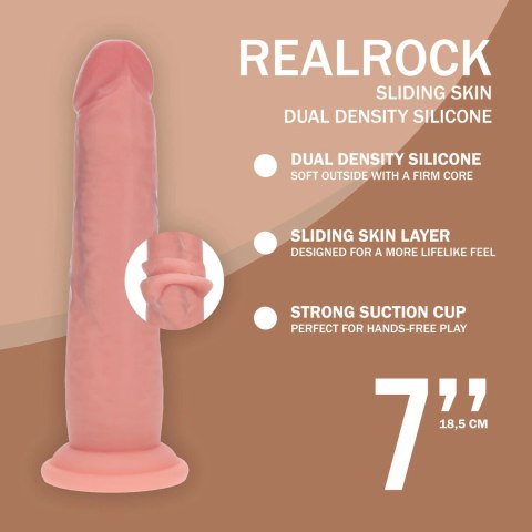 Dual Density Silicone - model Sliding Skin 18,5 cm, kolor Flesh
