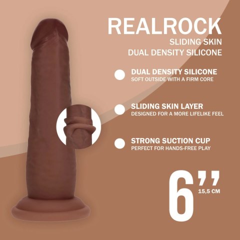 Dual Density Silicone - model realistyczny, brązowy, 15,5 cm, elastyczny