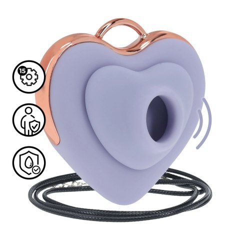 Luvie Heart-shaped AirTap® Vibrator Lavender - 15 trybow, kompaktowy