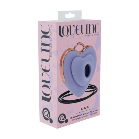 Luvie Heart-shaped AirTap® Vibrator Lavender - 15 trybow, kompaktowy