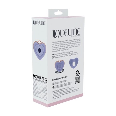Luvie Heart-shaped AirTap® Vibrator Lavender - 15 trybow, kompaktowy