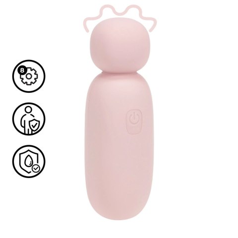 Mochi Mini Chunky Wand Pink - kompaktowy masażer silikonowy 8 trybow