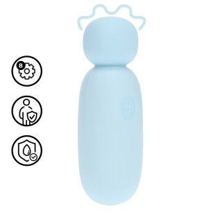 Mochi Mini Chunky Wand Vibrator Blue - kompaktowy masażer silikonowy