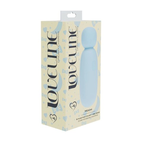 Mochi Mini Chunky Wand Vibrator Blue - kompaktowy masażer silikonowy