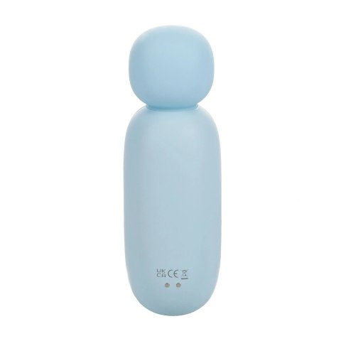 Mochi Mini Chunky Wand Vibrator Blue - kompaktowy masażer silikonowy
