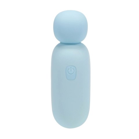 Mochi Mini Chunky Wand Vibrator Blue - kompaktowy masażer silikonowy