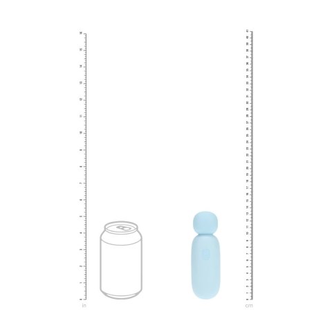 Mochi Mini Chunky Wand Vibrator Blue - kompaktowy masażer silikonowy