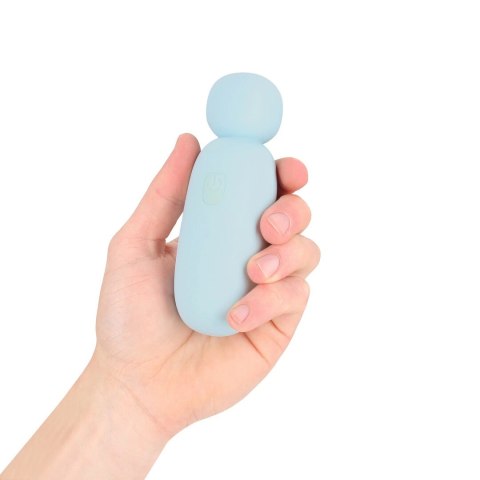 Mochi Mini Chunky Wand Vibrator Blue - kompaktowy masażer silikonowy