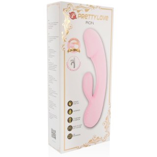 PRETTY LOVE Ron - Wibrator silikonowy z funkcją kroliczka, 12 trybow, USB