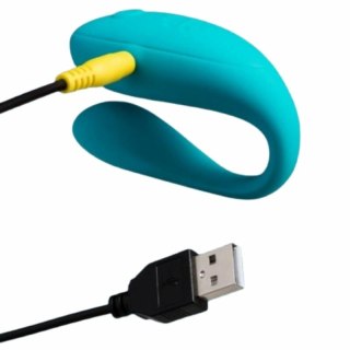 ROMP Join - turkusowy pierścień wibrujący dla par, silikonowy, USB