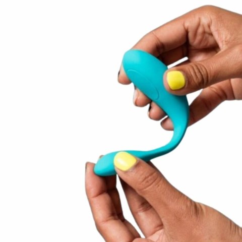 ROMP Join - turkusowy pierścień wibrujący dla par, silikonowy, USB