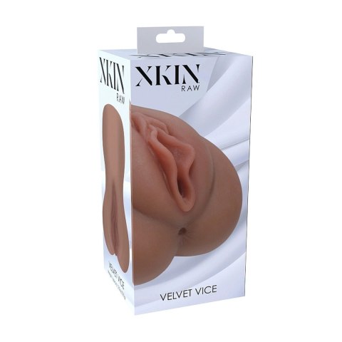 Raw Velvet Vice TPE Large - anatomiczna maszyna intymna 335g brązowa