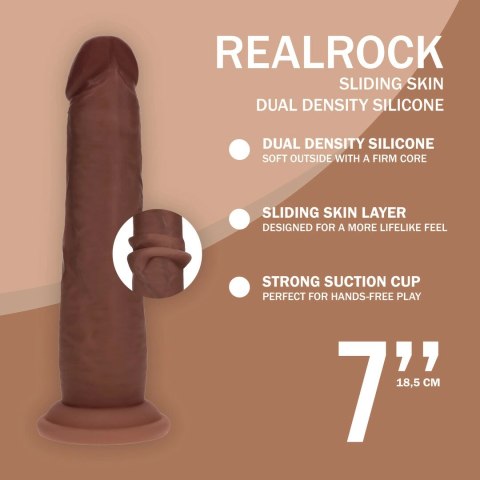 SilexD Dual Density Sliding Skin 18,5 cm brązowy - model silikonowy