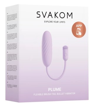 Svakom Plume Pastel Lilac - elastyczny model z aplikacją, silikon