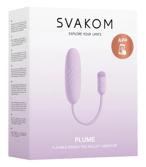 Svakom Plume Pastel Lilac - elastyczny model z aplikacją, silikon