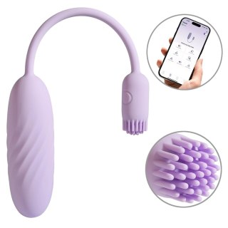 Svakom Plume Pastel Lilac - elastyczny model z aplikacją, silikon