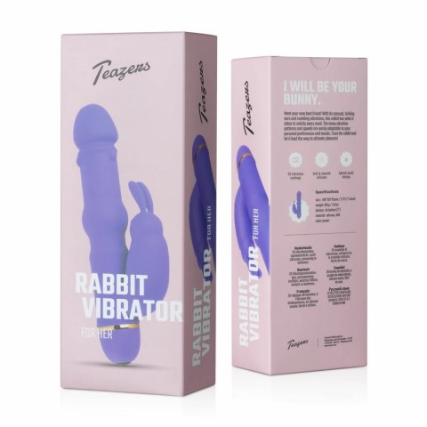 Teazers Rabbit Vibrator Silicone Fioletowy 20 Trybow Elastyczny