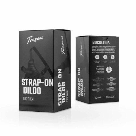 Teazers Silicone Strap-On Set Czarny - Zestaw z regulowaną uprzężą
