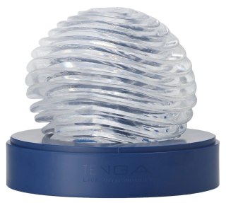 Tenga GEO AQUA - Przezroczysta maszyna intymna z falistą teksturą, 10,8 cm