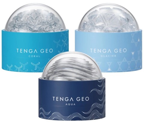 Tenga GEO CORAL - transparentna maszyna intymna z teksturą koralową