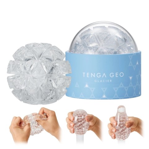 Tenga GEO GLACIER - transparentna maszyna intymna, elastyczna struktura