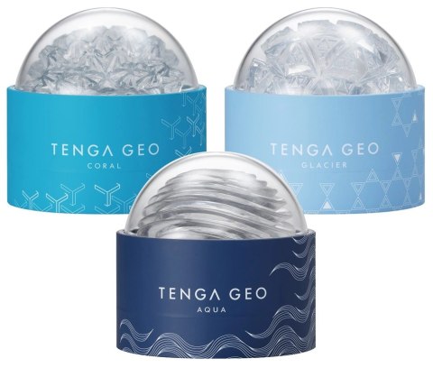 Tenga GEO GLACIER - transparentna maszyna intymna, elastyczna struktura