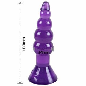 BAILE Climax Happens korek anatomiczny 17 cm liliowy z przyssawką