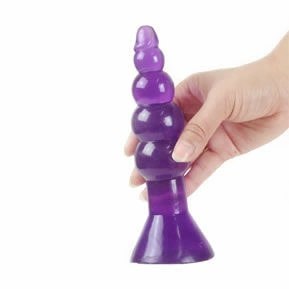 BAILE Climax Happens korek anatomiczny 17 cm liliowy z przyssawką