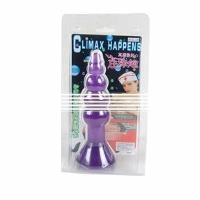 BAILE Climax Happens korek anatomiczny 17 cm liliowy z przyssawką