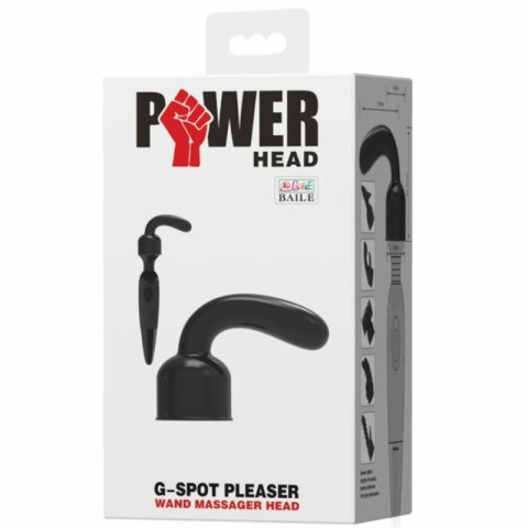 BAILE Power Head wymienna głowica do masażu punktowego czarna TPR