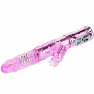 Baile Rabbit Throbbing Butterfly - wibrator obrotowy z funkcją pulsacji USB