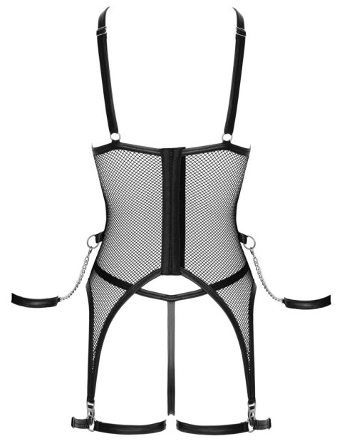 Cottelli Bondage Basque Bondage XL - zestaw z siateczki i matowej tkaniny