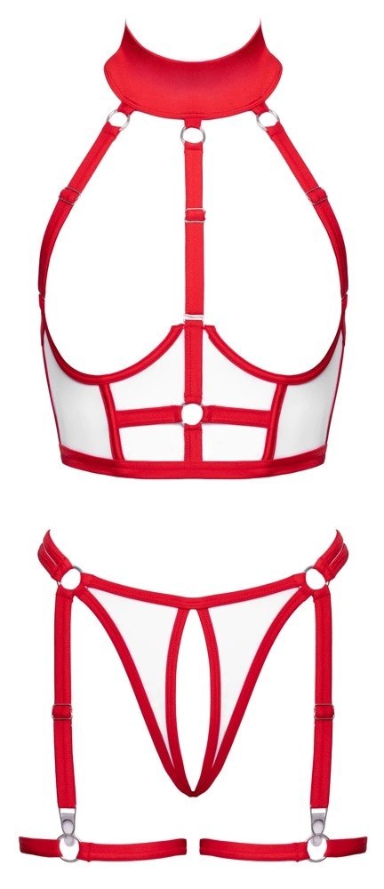 Cottelli COSTUMES Nurse XL - komplet pielęgniarski z otwartym biustem