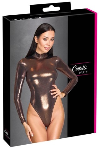 Cottelli PARTY Body z długim rękawem, połyskujący, rożowo-miedziany, S